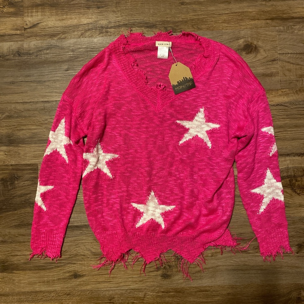 Pink Star Sweater